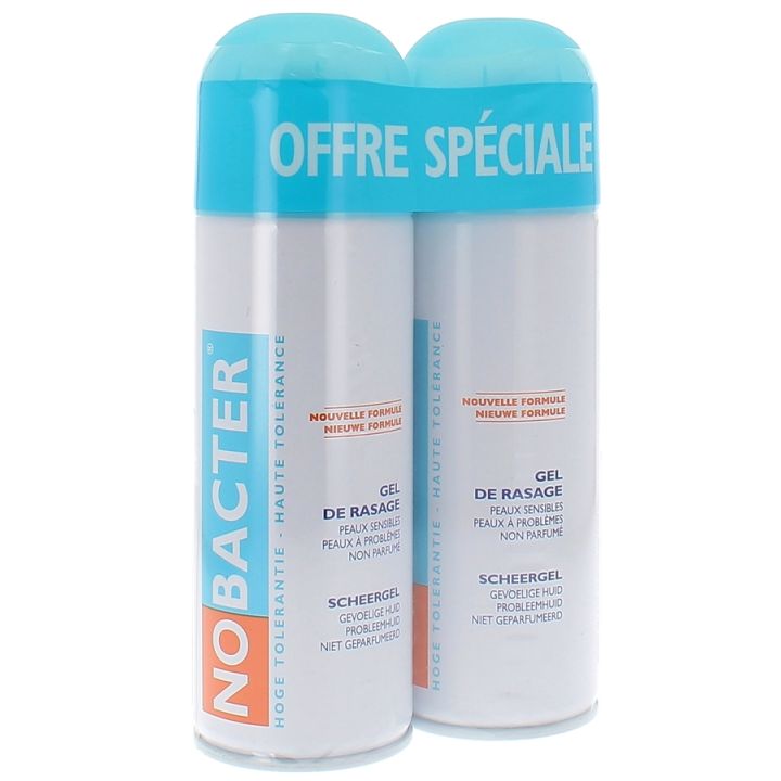 Gel de rasage Nobacter - lot de 2 flacons de 150 ml