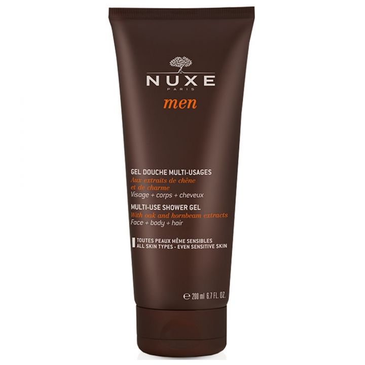 Gel douche multi-usages visage, corps et cheveux Nuxe men - tube de 200 ml