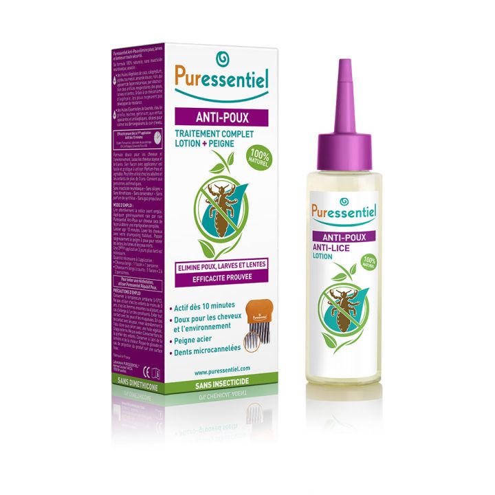 Puressentiel anti-poux traitement complet lotion + peigne - flacon de 100 ml