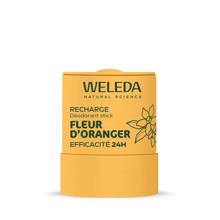 Déodorant stick rechargeable fleur d'oranger Weleda - stick de 50g