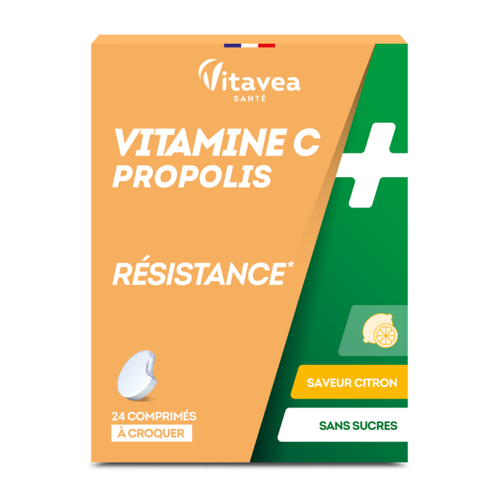 Vitamine C + Propolis Résistance Vitavea - boite de 24 comprimés à croquer