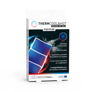 Thermcool & Hot poche de gel flex plus Bausch&Lomb - une poche 11x24cm + une housse