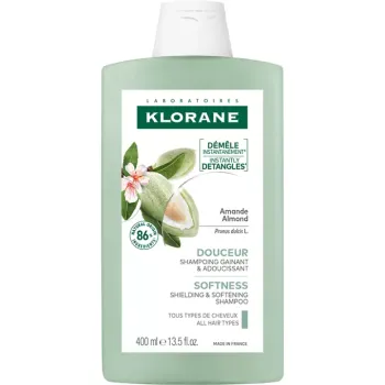 Shampoing gainant à l'amande Klorane - flacon de 400 ml