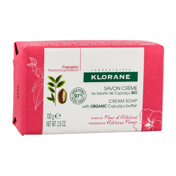 Savon crème parfum fleur d'hibiscus Klorane - pain de 100g