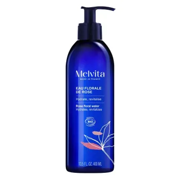 Eau florale de Rose bio Melvita - flacon-pompe de 400ml