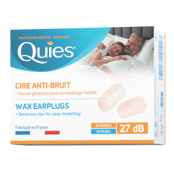 Cire anti-bruit format généreux Quies - 10 paires 