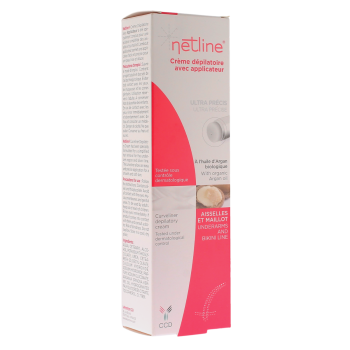Crème dépilatoire avec applicateur Netline - tube de 100ml + 1 applicateur 