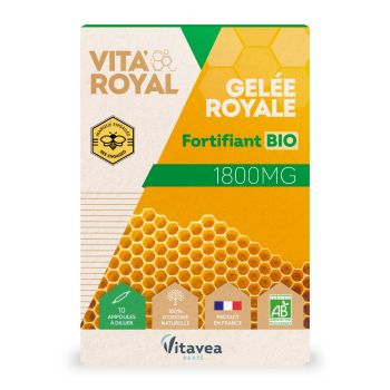 Vita'Royal Gelée royale bio 1800 mg Vitavea - boîte de 10 ampoules
