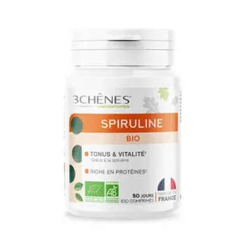 Spiruline Bio 3 Chênes - boîte de 100 comprimés