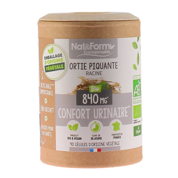 Racine d'ortie piquante bio Confort urinaire Nat&Form - pot de 90 g&eacute;lules