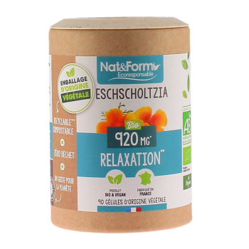 Eschscholtzia bio Relaxation Nat&Form - pot de 90 gélules