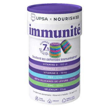 Gummies immunité 7en1 Upsa x Nourished - boite de 30 gummies