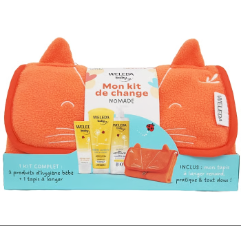 Mon kit de change nomade Weleda - 3 produits + 1 tapis à langer