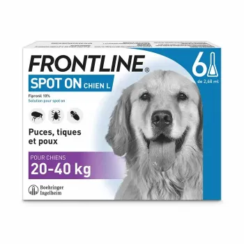 Spot On chien 20-40 kg Frontline - 6 pipettes de 2,68ml