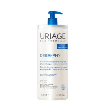 Derm-phy cr&egrave;me lavante dermatologique Uriage - flacon-pompe de 1L