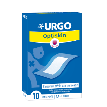 Pansement Stérile semi-perméable Optiskin Urgo - boîte de 10 pansements 5,3 cm x 8 cm