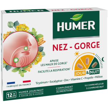Humer Jour et Nuit nez gorge - boite de 15 comprimés