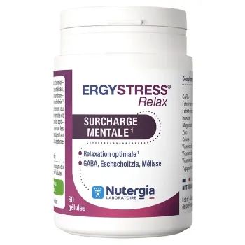 Ergystress Relax surcharge mentale Nutergia - pot de 60 g&eacute;lules