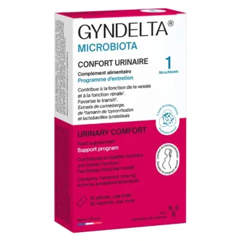 Gyndelta Microbiota confort urinaire Ccd - boite de 30 gélules 