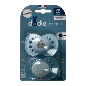 Sucette anatomique 18 mois+ bleu Dodie - 2 sucettes