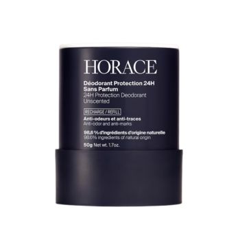 Recharge d&eacute;odorant protection 24h sans parfum Horace - 50g