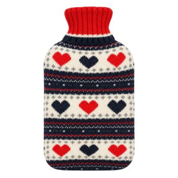 Bouillotte à eau et sa housse tricot winter love Calindoo - 2L