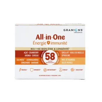 All-in-one énergie immunité Granions - boite de 60 comprimés 