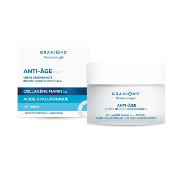 Anti-âge nuit crème régénérante Granions - pot de 50ml