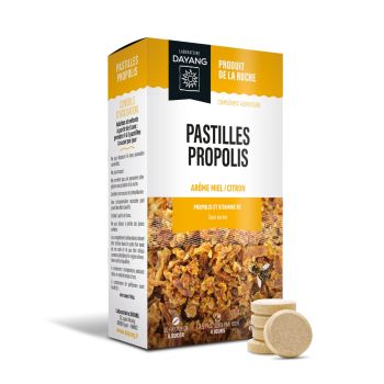 Pastilles propolis goût miel citron Dayang - boite de 20 pastilles à sucer