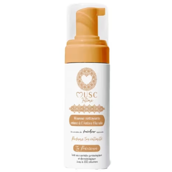 Mousse nettoyante intime à l'ambre florale Musc Intime - flacon-pompe de 150ml