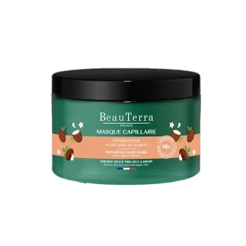 Masque capillaire beurre de karité Beauterra - pot de 250ml