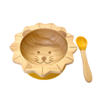 Set de repas bébé lion Cap bamboo - boîte de 2 produits 