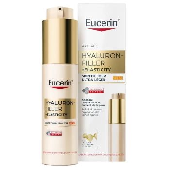 Hyaluron Filler + Elasticity  Soin de jour ultra-l&eacute;ger SPF50 Eucerin - flacon-pompe de 50ml