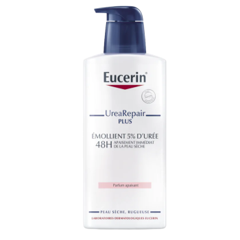 UreaRepair PLUS Émollient 5% d'urée parfum apaisant Eucerin - flacon de 400 ml
