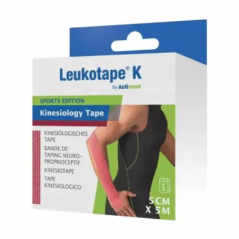 Leukotape K bande adhésive élastique Rose BSN medical - bande de 5 cm x 5 m