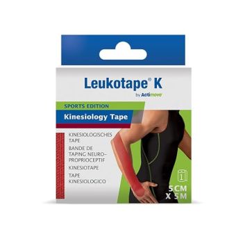 Leukotape K bande de taping neuro-proprioceptif BSN Médical – 5cm x 5m rouge