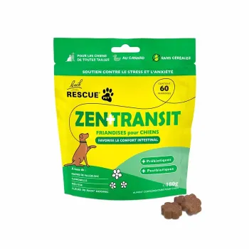 Zen + Transit pour chiens Rescue Pets - sachet de 60 friandises