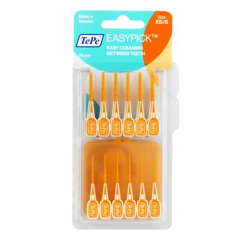 Easy Pick Cure-Dents Silicone Orange TePe - 36 unit&eacute;s
