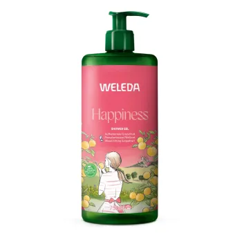 Gel douche happiness pamplemousse pétillant Weleda - flacon-pompe de 750ml 
