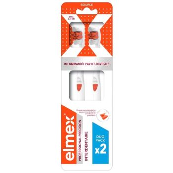 Brosse à dents souple Précision interdentaire Elmex - 2 brosse à dents