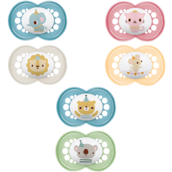 Sucette anatomique silicone Original Animaux +18 mois MAM - lot de 2 sucettes