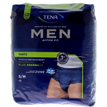 Active Fit pants Men 5,5 gouttes Tena - 9 protections taille S/M (75-105cm)