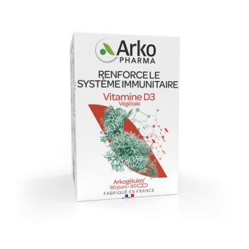 Arkogélules Vitamine D3 végétale 2000 UI Arkopharma - boîte de 90 gélules