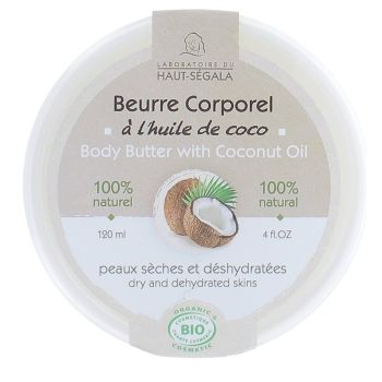 Beurre Corporel Coco Bio Haut-Ségala - pot de 120 ml