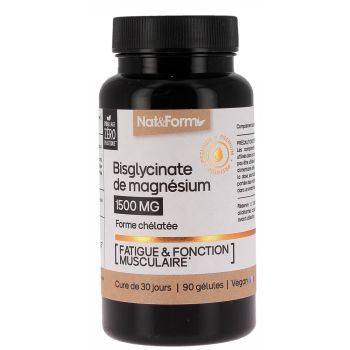 Bisglycinate de magn&eacute;sium 1500mg Nat&Form
