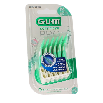 Soft-Picks Pro Brossettes interdentaires taille M GUM - boite de 60 brossettes