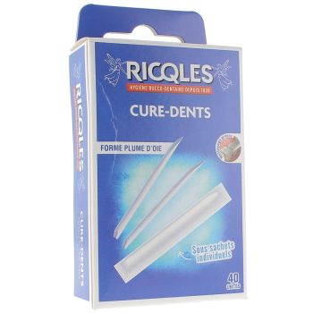 Cure-dents forme plus d'oie Ricqles - 40 unités