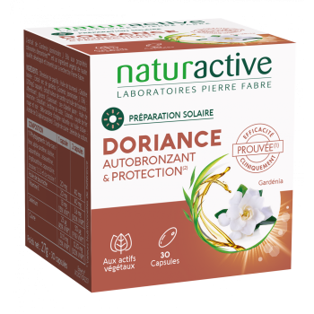Doriance autobronzant et protection Naturactive - boîte de 30 capsules