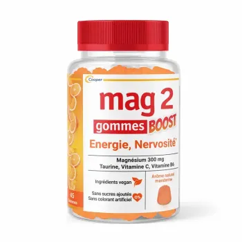 Mag2 Boost énergie et nervosité Cooper - pot de 45 gommes