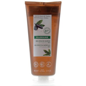 Gel douche nutritif au Cupua&ccedil;u bio F&ecirc;ve de Tonka Klorane - tube de 200 ml